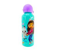 Gabby's Doll House Botella Reutilizable, Cantimplora Gabby y Pandy Paws Diseño Aluminio Resistente, Botella de Agua para Niñas, Botella de Viaje, Capacidad 500 ml | Lila