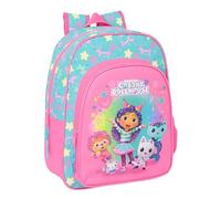 GABBY'S DOLLHOUSE CONFETTI - Mochila Escolar Infantil Animada, Mochila Niño, Mochila Infantil, Adaptable a Carro, Ideal para Niños en Edad Escolar, Cómoda, Versátil, Calidad, Resistencia, 26x11x34 cm