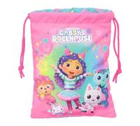 GABBY'S DOLLHOUSE CONFETTI - Saquito Merienda Lunch Bag, Portatodo, Calidad y Máxima Resistencia, Porta Comida, Recreo, 20x25 cm