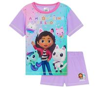 Gabby's Dollhouse Corto Transpirable Conjunto Pijama Niña - Regalo para Niña (Morado/Multi, 4-5 Años)