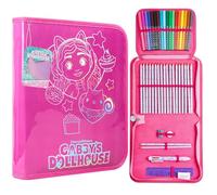 Gabby's Dollhouse Estuche Escolar con Material Incluido, Estuche Aesthetic, Lápices de Colores, Rotuladores, Reglas, Regalos para Niñas