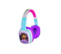 Gabbys Dollhouse Flip'n'Switch - Auriculares con cable para niños con 8 tarjetas de diseño divertidas intercambiables. Auriculares acolchados suaves y cómodos y diadema ajustable.