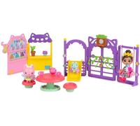Gabby's Dollhouse Gabby et la Maison Magique Caja de Fiesta en el jardín - 3 Figuras y 18 Elementos de Juego de casa de muñecas - Dibujos Animados Gabby y la casa mágica - Juguete Infantil de 3