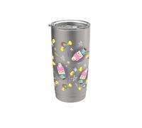 Gabby's Dollhouse Hamster Kittie Stars All Over Print Vaso térmico de acero inoxidable de doble pared