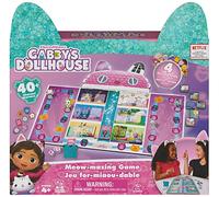 Spin Master Games Gabby's Dollhouse - Increíble Juego de Mesa basado en el Programa de Netflix de DreamWorks con 4 Diademas de Gatitos, para familias y niños a Partir de 4 años