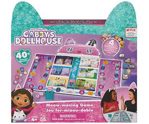 Gabby's Dollhouse - Increíble Juego de Mesa basado en el Programa de Netflix de DreamWorks con 4 Diademas de Gatitos, para familias y niños a Partir de 4 años