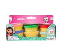 Gabby's Dollhouse Juego de plastilina | Okidoki Dough Party Pack con 6 colores | Plastilina infantil a partir de 3 años | Juego de plastilina creativa para niños | con Gabby, Pandy Paws, Cakey