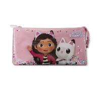 Gabby's Dollhouse Kids - Estuche Escolar con Varios Compartimentos, Cremallera