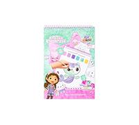 Gabby's Dollhouse - Libro para colorear de acuarela para niños | Kit de pintura creativa con 24 imágenes para colorear | Con pinceles y colores de cada página | Alfombra de pintura de acuarela | Kit