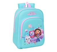 GABBY'S DOLLHOUSE - Mochila Escolar Infantil Animada, Mochila Niño, Mochila Infantil, Adaptable a Carro, Ideal para Niños en Edad Escolar, Cómoda y Versátil, Calidad y Resistencia, 26x11x34 cm