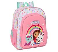 GABBY'S DOLLHOUSE - Mochila Escolar Niño, Mochila Infantil, Adaptable a Carro, Ideal para Niños en Edad Escolar, Cómoda y Versátil, Calidad y Resistencia, 32x12x38 cm