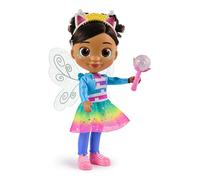 Gabby's Dollhouse - Muñeca Gabby Hada 33 cm con Alas Luminosas y Sonidos | Muñeca Gabby de 33 cm con alas luminosas en 7 colores, más de 20 sonidos, varita mágica, diadema y piezas articuladas.