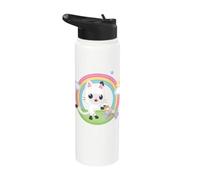 Gabby's Dollhouse Pandy Paws Rainbow Celebration Stainless Steel Insulated Water Bottle