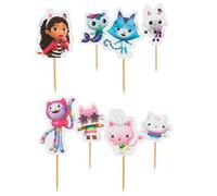 Gabby's Dollhouse Party Picker - Juego de 12 palillos decorativos para magdalenas y aperitivos