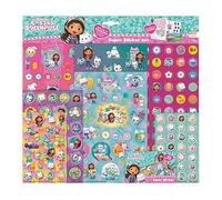 Gabby's Dollhouse pegatinas súper pegatinas XL 7 hojas de pegatinas incl. lujo 3D metálico...