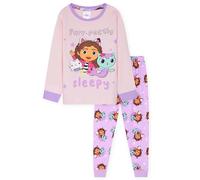 Gabby's Dollhouse Pijama Niña Invierno, Conjunto Pijama para Niñas 2 a 8 Años, Lounge Set Larga, Ropa de Dormir, Ideas Regalo (Púrpura, 7-8 Años)