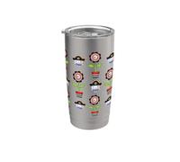 Gabby's Dollhouse Pirate Kitties All Over Print Vaso térmico de acero inoxidable de doble pared
