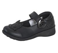 Gabby's Dollhouse Zapatos escolares para niñas Pandy Paws, color negro, suela resistente, correa de fácil cierre, Black, 13 UK Child