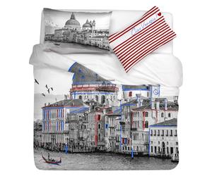 Gabel Juego de Funda nórdica Venezia, 250 x 205 cm, algodón Puro, Gris, impresión fotográfica Digital
