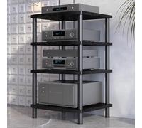 Gabinete Audio HiFi 2 3 4 Capas, Soporte Gabinete De Audio HiFi, Estante Audios, Estante Reproductor Estéreo De Torre for Sala Estar Y Dormitorio(Nero,89cm/35in)
