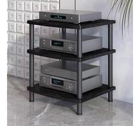 Gabinete Audio HiFi 2 3 4 Capas, Soporte Gabinete De Audio HiFi, Estante Audios, Estante Reproductor Estéreo De Torre for Sala Estar Y Dormitorio(Nero,66.5cm/26.2in)