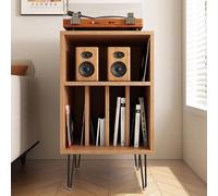 Gabinete Audio HiFi, Soporte Gabinete De Audio HiFi, Supporto in Legno Per Giradischi, Tavolo Giradischi di Grande Capacità Camera Letto e Studi di Registrazione(Wood color)