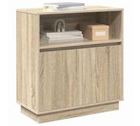 Gabinete Buffet Contemporáneo de Roble Sonoma con Iluminación LED | Mediano | Unidad de Almacenamiento Funcional para Comedor y Sala de Estar | Acabado Elegante Mate | 1 Cajón, Estante | Mueble | Ilu