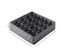 Gabinete Calcetines Organizador Ropa Interior Sujetador Caja De Almacenamiento De Ropa Organizador De Armario Para Ropa Corbata Bufanda Bragas Organizadores De Ropa Interior-24 Rejillas-Gris oscuro