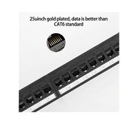 Gabinete de 19 Pulgadas 1U Paso A TravéS de 24 Puertos CAT6 Panel de ConexióN Puerto de Contacto RJ45 (Puerto de Contacto RJ45) Marco Modular
