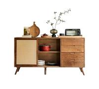 Gabinete de acento Aparador de ratán de madera maciza, gabinete de almacenamiento for el hogar, muebles, cubo de almacenamiento, aparador de viento de troncos Gabinete de almacenamiento de estilo rúst