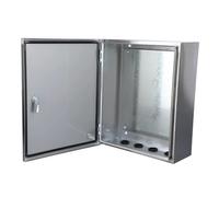 Gabinete de acero inoxidable resistente a la intemperie con junta y cerradura; caja de conexiones metálica IP65 para iluminación exterior, equipos de piscina y combinadores solares fotovoltaicos; arma