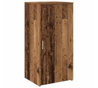 Gabinete de Almacenaje Madera Ingeniería Envejecida 50x45x103,5cm | Mueble auxiliar oficina, mostrador recepción, archivos, artículos personales, instrucciones claras, fijación pared