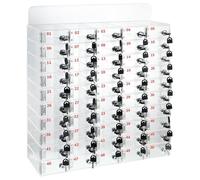 Gabinete de almacenamiento acrílico con cerradura para teléfono con 10 ranuras, teléfono seguro con llaves para salas de reuniones, aulas y oficinas, solución de gestión de dispositivos móviles