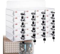 Gabinete de almacenamiento acrílico montado en la pared, 20 ranuras para teléfonos móviles, perfecto para escuelas y oficinas, nizer duradero para un fácil acceso y visualización ordenada