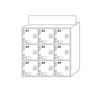 Gabinete de almacenamiento acrílico para teléfono con cerradura y llaves, 9 ranuras para almacenamiento seguro, diseño elegante, montaje en pared y mesa, perfecto para uso en casa y oficina