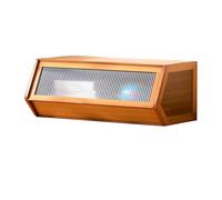 Gabinete de almacenamiento apilable de bambú vintage, mesita de noche multifuncional con puertas reversibles, cómodas y cajones para dormitorio, sala de estar, pasillo, color marrón té, 70 cm