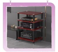 Gabinete de almacenamiento AV, estante HiFi para amplificador y equipo de audio, soporte abierto para configuración moderna de audio y video