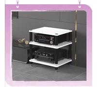 Gabinete de almacenamiento AV, estante HiFi para amplificador y equipo de audio, soporte abierto para configuración moderna de audio y video