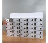 Gabinete de almacenamiento con cerradura de 30 compartimentos para oficina, escuela, aula y fábrica - Asegura tus teléfonos móviles y objetos de valor - 60 compartimentos y 25 rejillas