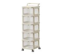 Gabinete de almacenamiento con ruedas y asa para baño, lavandería, cocina, carrito de estante extraíble, tipo cajón transparente, carrito de isla