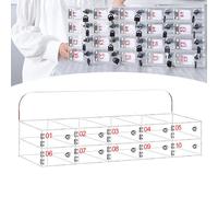 Gabinete de almacenamiento de acrílico transparente, 40 compartimentos con cerradura para organizar suministros, perfecto para aulas, salas de conferencias, talleres y gimnasios