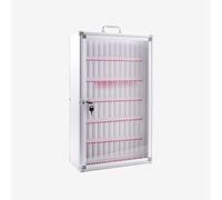 Gabinete de almacenamiento de acrílico transparente para teléfono con cerradura y asa, perfecto para oficina, aula, gimnasio, nizer móvil seguro para un fácil acceso y seguridad