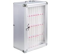 Gabinete de almacenamiento de aluminio montado en la pared para teléfonos móviles, 36 ranuras, acrílico, para aula, oficina y examen, numeración clara para un fácil acceso