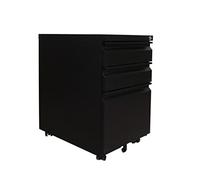 Gabinete de almacenamiento de documentos de acero para debajo del escritorio con cerradura, organizador de documentos de metal bajo, gabinete de archivos móvil para oficina, solución de almacenamiento