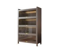 Gabinete de Almacenamiento de Gran Capacidad, Mueble de Acero al Carbono con cajones, Puertas Ocultas Que se abren hacia adentro y Patas Ajustables, Ideal for Salas(Color1,50x32x149cm)