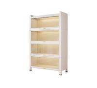 Gabinete de Almacenamiento de Gran Capacidad, Mueble de Acero al Carbono con cajones, Puertas Ocultas Que se abren hacia adentro y Patas Ajustables, Ideal for Salas(Color2,50x32x149cm)