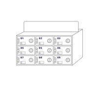 Gabinete de almacenamiento de teléfono acrílico montado en la pared: 9 compartimentos con cerradura y llaves, cárcel transparente para teléfono para oficina y escuela, diseño acrílico