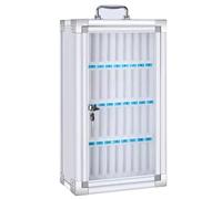 Gabinete de almacenamiento de teléfono de aluminio con cerradura de 36 ranuras, dispositivo móvil para una gestión segura del teléfono, perfecto para oficinas, escuelas y espacios públicos.