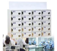 Gabinete de almacenamiento de teléfono de pared acrílico con cerradura con llaves, solución de nización móvil segura para oficinas, aulas, gimnasios y espacios de trabajo, diseño que ahorra espacio
