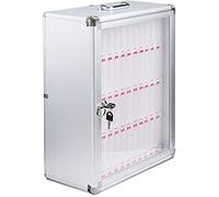 Gabinete de almacenamiento de teléfono montado en la pared con cerradura de 48 ranuras para teléfonos móviles, solución de almacenamiento segura de 60 lugares para oficinas, escuelas y eventos, diseño